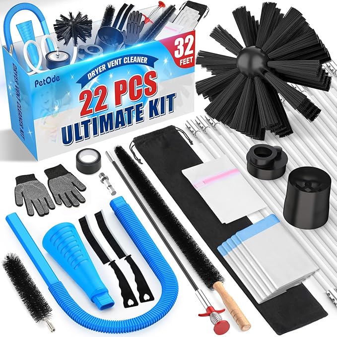 32-Feet Dryer Vent Cleaner Kit, Dryer Vent
